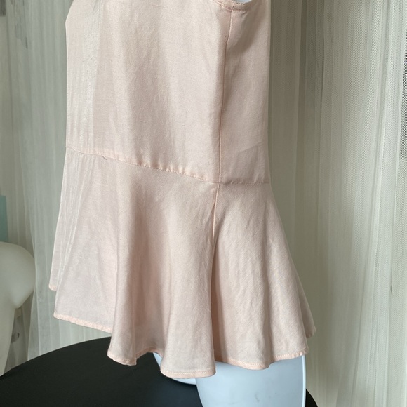 REDUCED! Club Monaco Seymour peplum sleeveless top. Very soft pink! Sz S - Picture 8 of 17